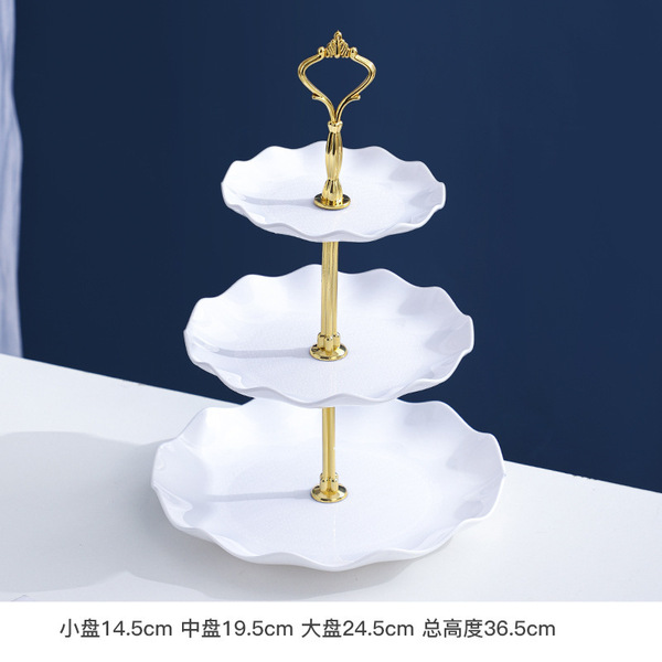 Three-layer fiber fruit stand White/  Model 1