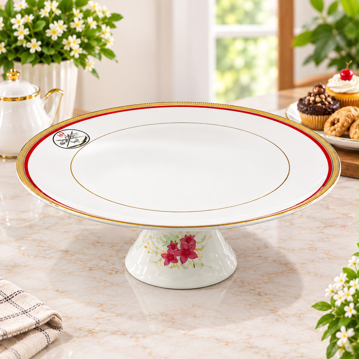 Single Ceramic Birthday Cake Stand Model-7